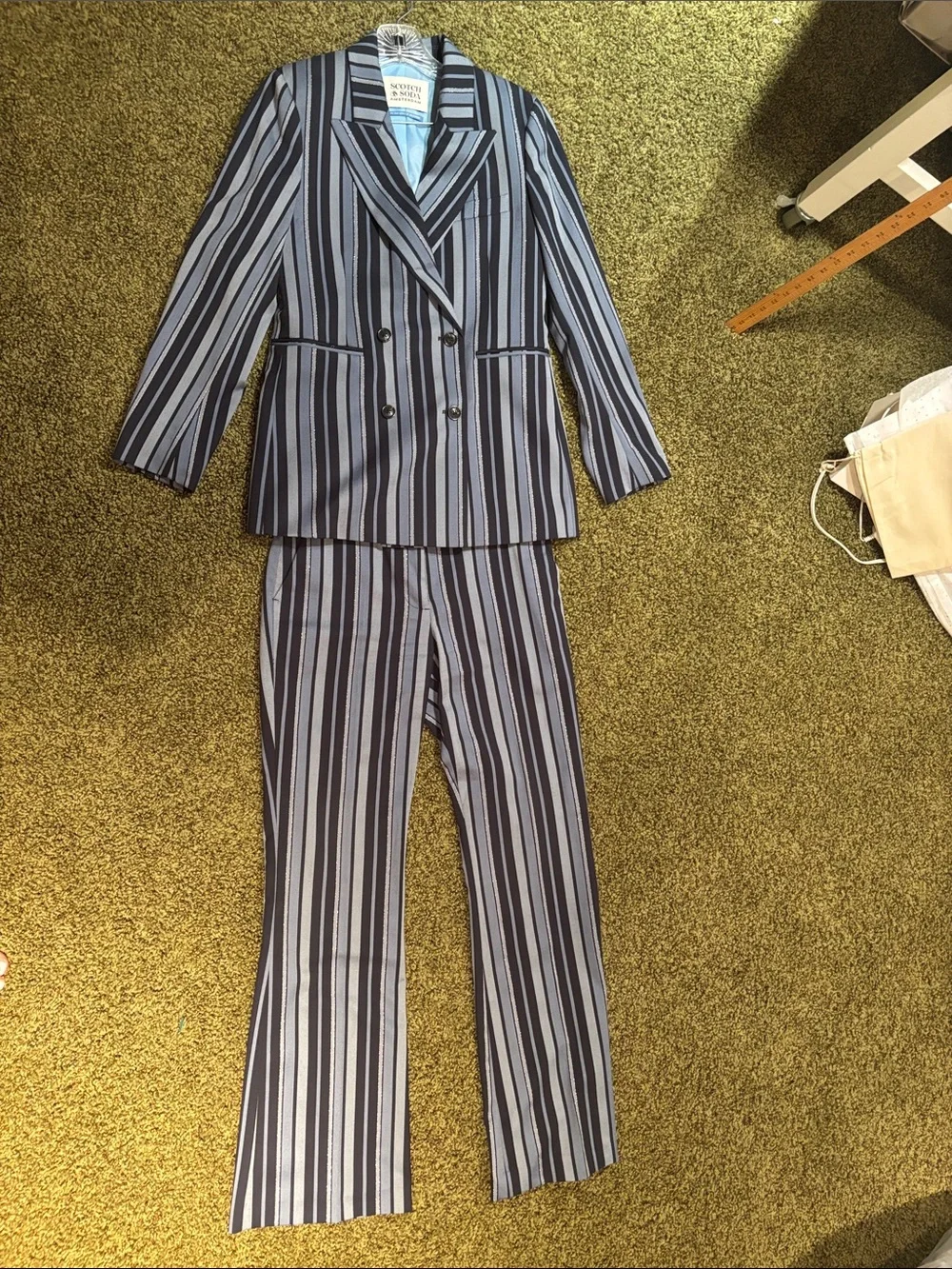 Scotch & Soda Navy and Light Blue Striped Women's Pantsuit